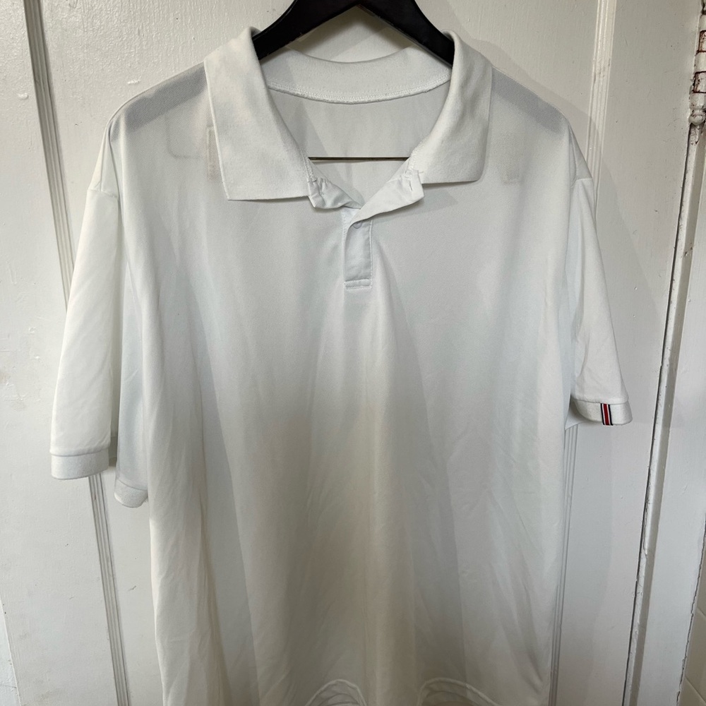 Men’s 3XL SHEIN White Polo Shirt Short Sleeve Casual Classic